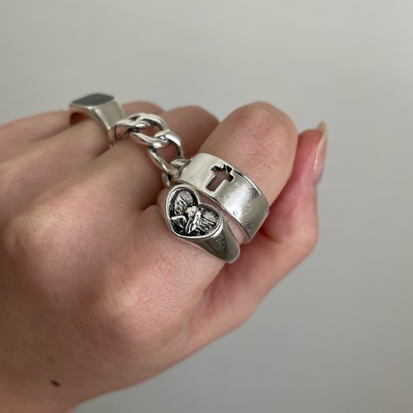 Silver Chain Ring Set - Picture 5 of 5